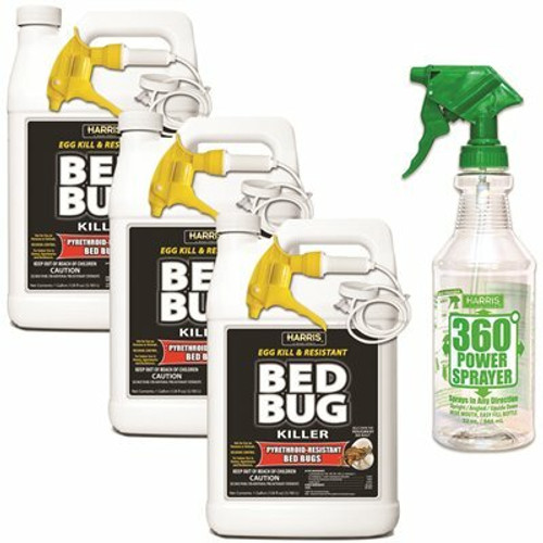 Harris 1 Gal. Ready-to-Use Egg Kill and Resistant Bed Bug Killer (Pack of 3) Harris 1 Gal. Ready-to-Use Egg Kill and Resistant Bed Bug Killer (Pack of 3)