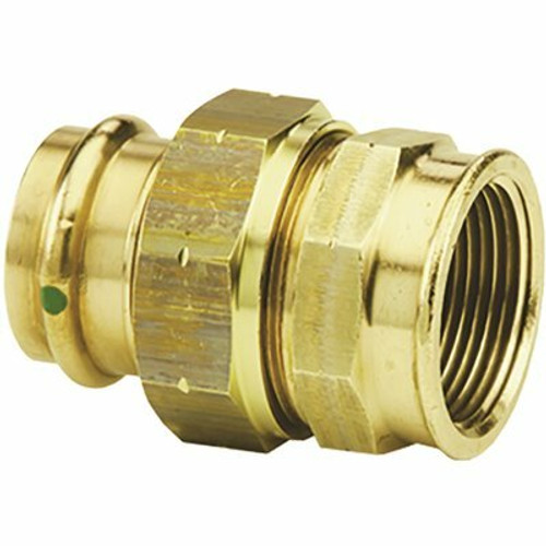 Viega ProPress 3/4 in. Press x 3/4 in. FPT Zero-Lead Bronze Union Viega ProPress 3/4 in. Press x 3/4 in. FPT Zero-Lead Bronze Union