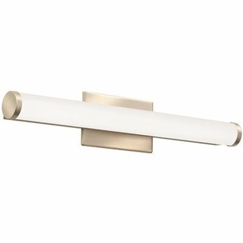 Lithonia Lighting Contractor Select Contemporary Cylinder 2-Light Brushed Nickel 3K LED Vanity Light Lithonia Lighting Contractor Select Contemporary Cylinder 2-Light Brushed Nickel 3K LED Vanity Light