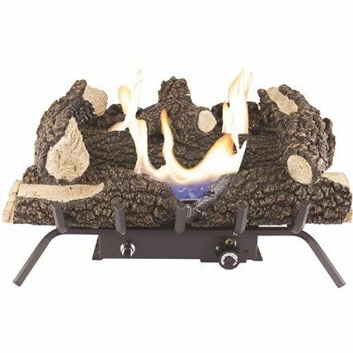 Pleasant Hearth Wildwood 24 in. Vent-Free Dual Fuel Gas Fireplace Logs Pleasant Hearth Wildwood 24 in. Vent-Free Dual Fuel Gas Fireplace Logs