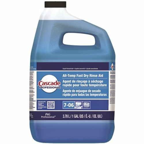 Cascade Professional 1 Gal. Closed-Loop All-Temp Fast Dry Rinse Aid Dishwasher Liquid Concentrate Detergent (2-Case)