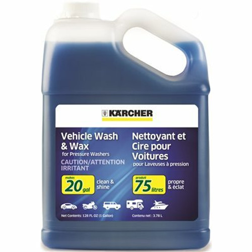 Karcher 1 Gal. Car Wash & Wax Pressure Washer Cleaning Detergent Soap Concentrate