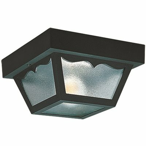 Generation Lighting 2-Light Black Outdoor Ceiling Fixture Generation Lighting 2-Light Black Outdoor Ceiling Fixture