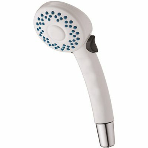 Delta 2-Spray Patterns 1.75 GPM 2.8 in. Wall Mount Handheld Shower Head in White