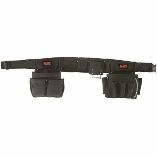 Klein Tools Electrician's Padded Tool Belt/Pouch Combo, 27-Pocket, 4-Piece, Adjustable Size 30-43 in.