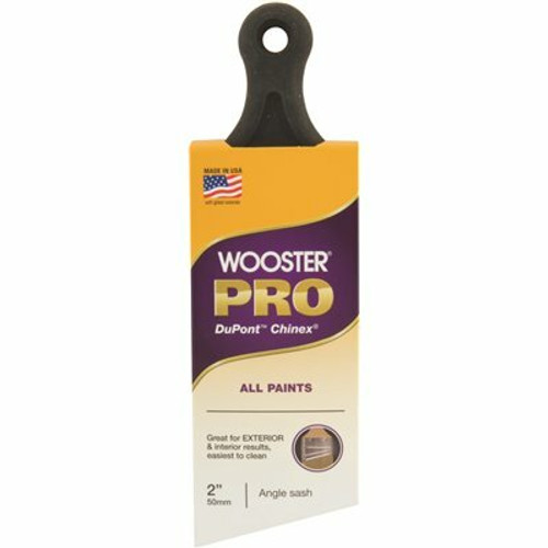 Wooster 2 in. Pro Chinex Short Handle Angle Sash Brush Wooster 2 in. Pro Chinex Short Handle Angle Sash Brush