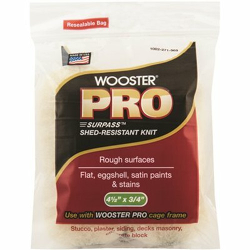 4-1/2 in. x 3/4 in. Pro Surpass Shed-Resistant Knit High-Density Fabric Cage Frame Mini Roller Applicator/Tool (2-Pack) 4-1/2 in. x 3/4 in. Pro Surpass Shed-Resistant Knit High-Density Fabric Cage Frame Mini Roller Applicator/Tool (2-Pack)