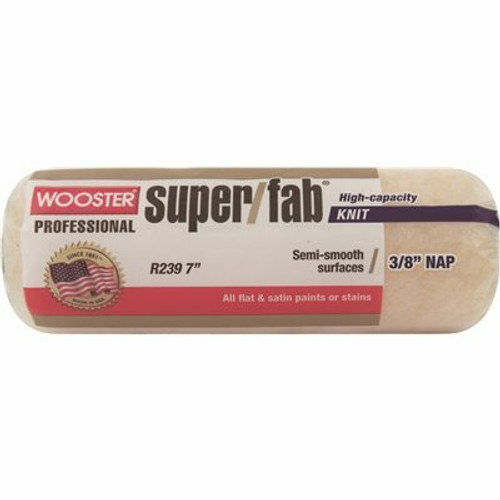 Wooster 7 in. x 3/8 in. Pro Super/Fab High-Density Knit Roller Cover Wooster 7 in. x 3/8 in. Pro Super/Fab High-Density Knit Roller Cover