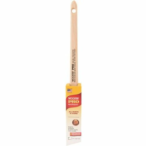 Wooster 1 in. Pro Nylon/Polyester Thin Angle Sash Brush Wooster 1 in. Pro Nylon/Polyester Thin Angle Sash Brush