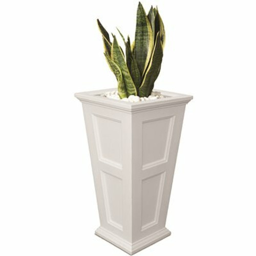Mayne Fairfield 28 in. Tall Self-Watering White Polyethylene Planter Mayne Fairfield 28 in. Tall Self-Watering White Polyethylene Planter
