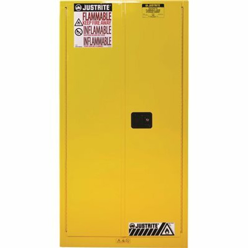 JUSTRITE SAFETY STORAGE CABINET, 60 GALLON, 65 IN. X 34 IN. X 34 IN., SELF-CLOSE