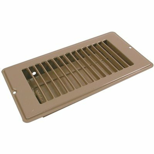 DANCO 7-3/4 in. x 4 in. Steel Floor Register with 7/8 in. Drop in Brown 100172993