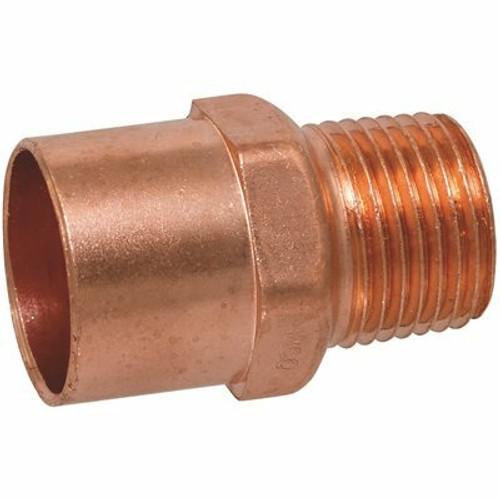 NIBCO 3/4 in. x 1 in. Copper Pressure Cup Male Adapter Fitting NIBCO 3/4 in. x 1 in. Copper Pressure Cup Male Adapter Fitting