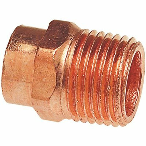 NIBCO 1 in. x 3/4 in. Copper Pressure Cup x MIP Male Adapter NIBCO 1 in. x 3/4 in. Copper Pressure Cup x MIP Male Adapter