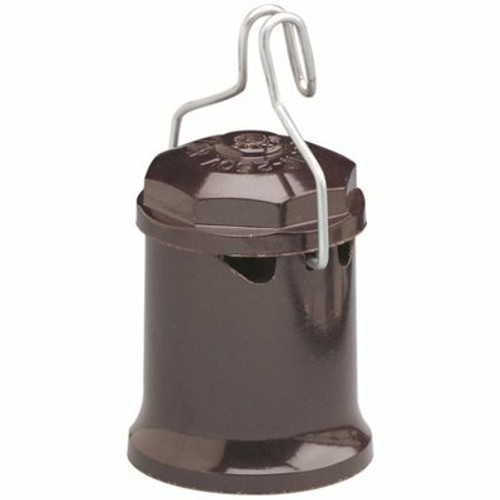 Leviton 660-Watt Brown Weatherproof Pin-Type Lampholder 167 Leviton 660-Watt Brown Weatherproof Pin-Type Lampholder 167