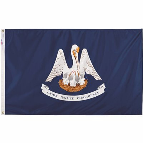 Valley Forge Flag 3 ft. x 5 ft. Nylon Louisiana State Flag Valley Forge Flag 3 ft. x 5 ft. Nylon Louisiana State Flag