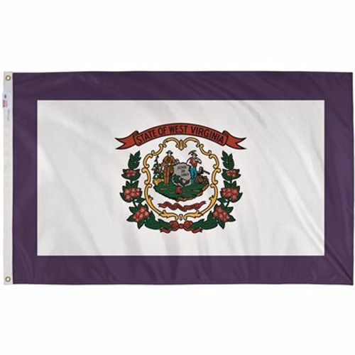 Valley Forge Flag 3 ft. x 5 ft. Nylon West Virginia State Flag Valley Forge Flag 3 ft. x 5 ft. Nylon West Virginia State Flag
