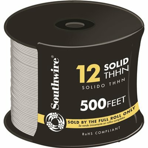 Southwire 500 ft. 12 White Solid CU THHN Wire Southwire 500 ft. 12 White Solid CU THHN Wire