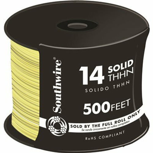 Southwire 500 ft. 14 Yellow Solid CU THHN Tracer Wire Southwire 500 ft. 14 Yellow Solid CU THHN Tracer Wire