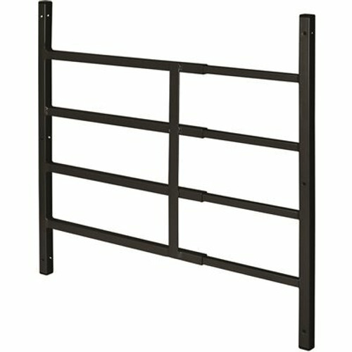 Segal 14 in. to 22 in. W x 21 in. H Carbon Steel Fixed 4-Bar Window Guard, Black 203812747