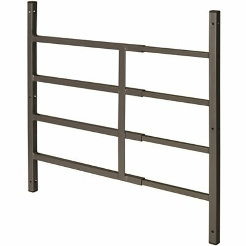 Segal 14 in. to 22 in. W x 21 in. H Carbon Steel Fixed 4-Bar Window Guard, Black 203812759