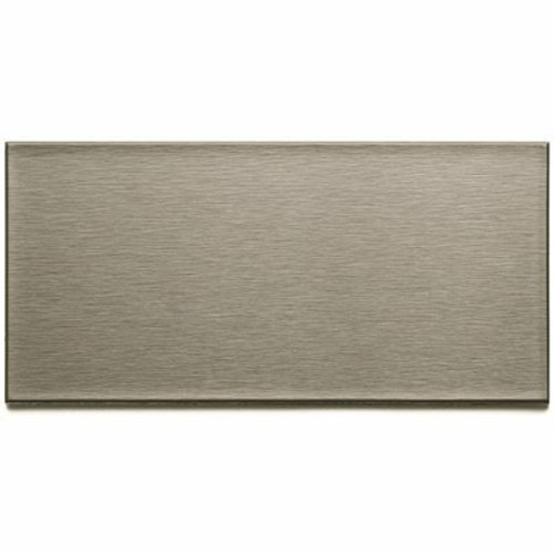 Aspect Long Grain 6 in. x 3 in. Brushed Stainless Metal Decorative Tile Backsplash (8-Pack)
