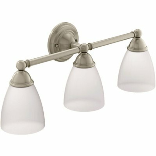 MOEN Brantford 25.75 in. 3-Light Brushed Nickel Vanity Light