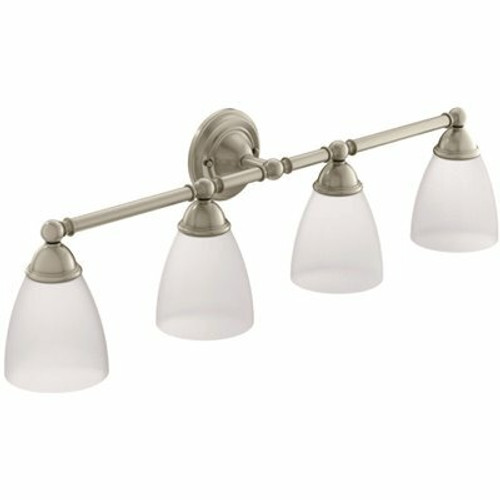 MOEN Brantford 35.98 in. 4-Light Brushed Nickel Vanity Light