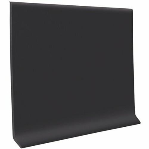 ROPPE Black 4 in. x.125 in. x 48 in. Thermoplastic Rubber Wall Cove Base (30-Pieces) ROPPE Black 4 in. x.125 in. x 48 in. Thermoplastic Rubber Wall Cove Base (30-Pieces)