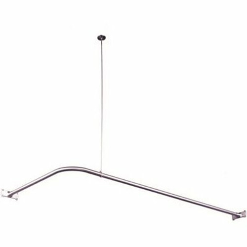 Kingston Brass 64 in. x 27 in. Corner Shower Rod in Chrome Kingston Brass 64 in. x 27 in. Corner Shower Rod in Chrome