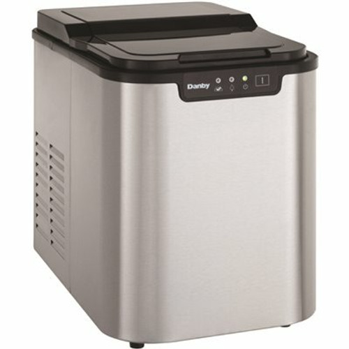 Danby 25 lbs. Portable Countertop Ice Maker in Stainless Steel Danby 25 lbs. Portable Countertop Ice Maker in Stainless Steel