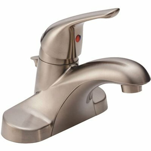 Delta Foundations 4 in. Centerset Single-Handle Bathroom Faucet in Brushed Nickel Delta Foundations 4 in. Centerset Single-Handle Bathroom Faucet in Brushed Nickel