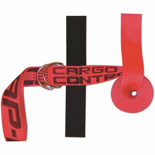 SNAP-LOC 15 ft. x 2 in. Hand Truck Strap with Hook and Loop Storage Fastener in Red