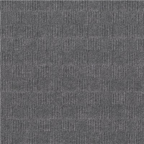 Foss Cascade - Sky - Gray Commercial/Residential 24 x 24 in. Peel and Stick Carpet Tile Square (60 sq. ft.)