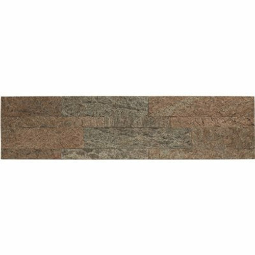 Aspect 23.6 in. x 5.9 in. Tarnished Quartz Peel and Stick Stone Decorative Tile Backsplash