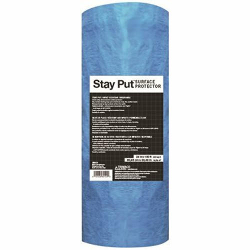 Stay Put Blue 2 ft. x 100 ft. Plastic Surface Protector