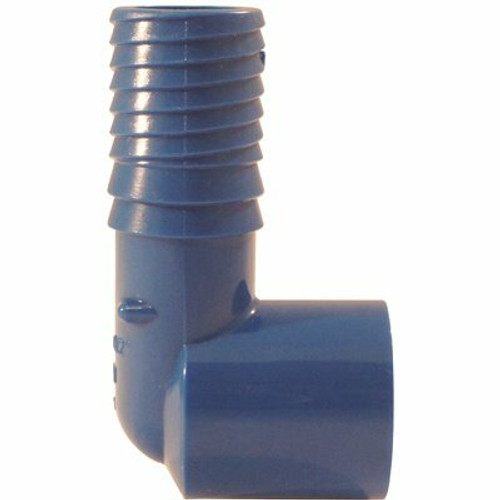 Apollo 3/4 in. x 1/2 in. Barb Insert Blue Twister Polypropylene x 90 Degree FPT Elbow Fitting Apollo 3/4 in. x 1/2 in. Barb Insert Blue Twister Polypropylene x 90 Degree FPT Elbow Fitting
