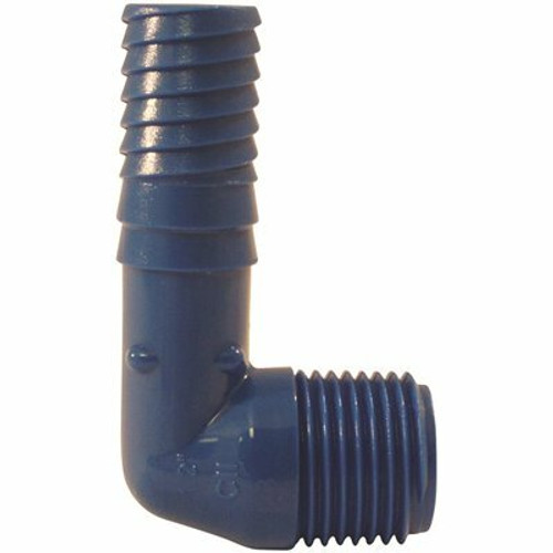 Apollo 1/2 in. Barb Insert Blue Twister Polypropylene 90-Degree x MPT Elbow Fitting