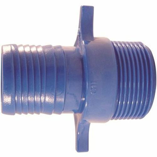 Apollo 1-1/4 in. Barb Insert Blue Twister Polypropylene x MPT Adapter Fitting