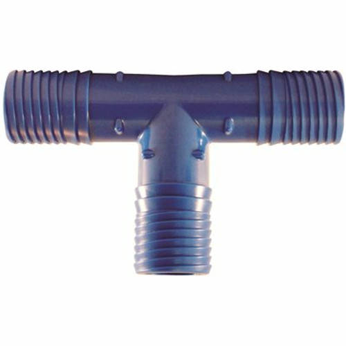 Apollo 1 in. Barb Insert Blue Twister Polypropylene Tee Fitting
