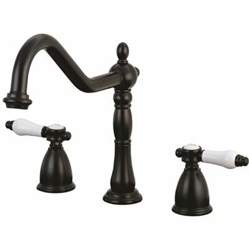 Kingston Brass Victorian Porcelain 2-Handle Standard Kitchen Faucet in Oil Rubbed Bronze Kingston Brass Victorian Porcelain 2-Handle Standard Kitchen Faucet in Oil Rubbed Bronze