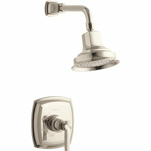 KOHLER Margaux 1-Spray 6.5 in. Single Wall Mount Fixed Shower Head in Polished Nickel