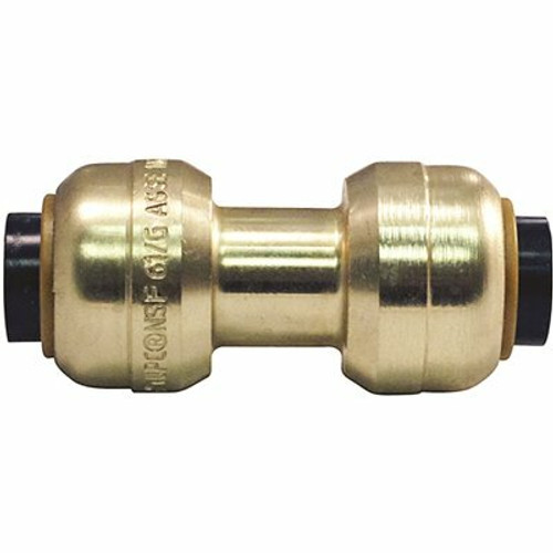 Tectite 1/4 in. Brass Push-To-Connect Coupling Tectite 1/4 in. Brass Push-To-Connect Coupling