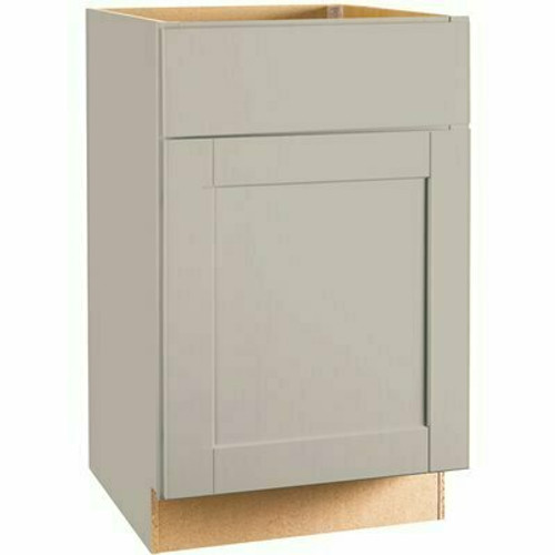 Shaker 21 in. W x 24 in. D x 34.5 in. H Assembled Base Kitchen Cabinet in Dove Gray with Ball-Bearing Drawer Glides Shaker 21 in. W x 24 in. D x 34.5 in. H Assembled Base Kitchen Cabinet in Dove Gray with Ball-Bearing Drawer Glides