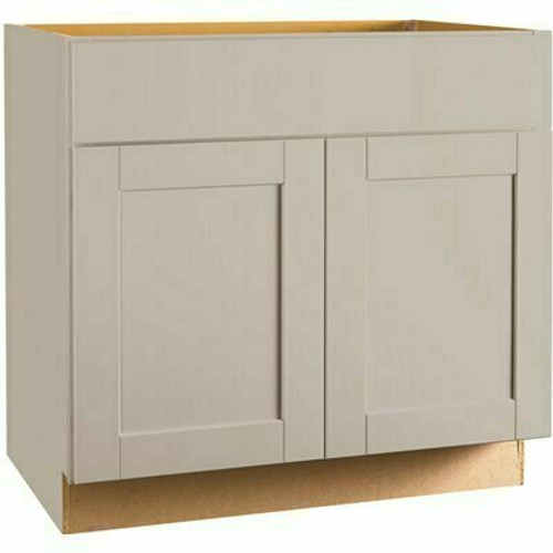 Shaker 36 in. W x 24 in. D x 34.5 in. H Assembled Base Kitchen Cabinet in Dove Gray with Ball-Bearing Drawer Glides Shaker 36 in. W x 24 in. D x 34.5 in. H Assembled Base Kitchen Cabinet in Dove Gray with Ball-Bearing Drawer Glides