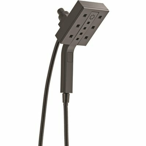Delta In2ition 4-Spray Patterns 1.75 GPM 4.5 in. Wall Mount Dual Shower Heads in Matte Black