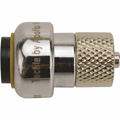 Tectite 1/4 in. (3/8 in. ) x 1/4 in. Chrome Compression Stop Valve Connector Tectite 1/4 in. (3/8 in. ) x 1/4 in. Chrome Compression Stop Valve Connector