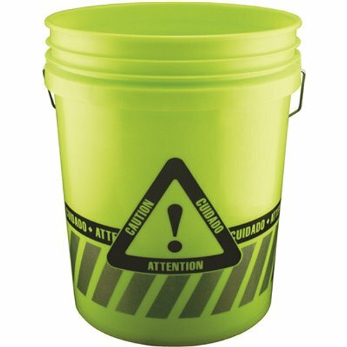 Leaktite 5 gal. Reflective Caution Bucket Leaktite 5 gal. Reflective Caution Bucket