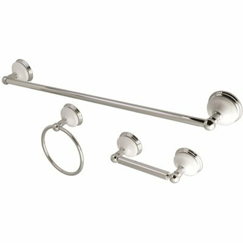 Kingston Brass Victorian 3-Piece Bath Hardware Set in Chrome