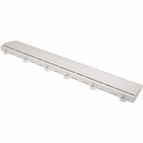 Swisstrax 15.75 in. Artic White Looped Edging for 15.75 in. Modular Tile Flooring (2-Pack)